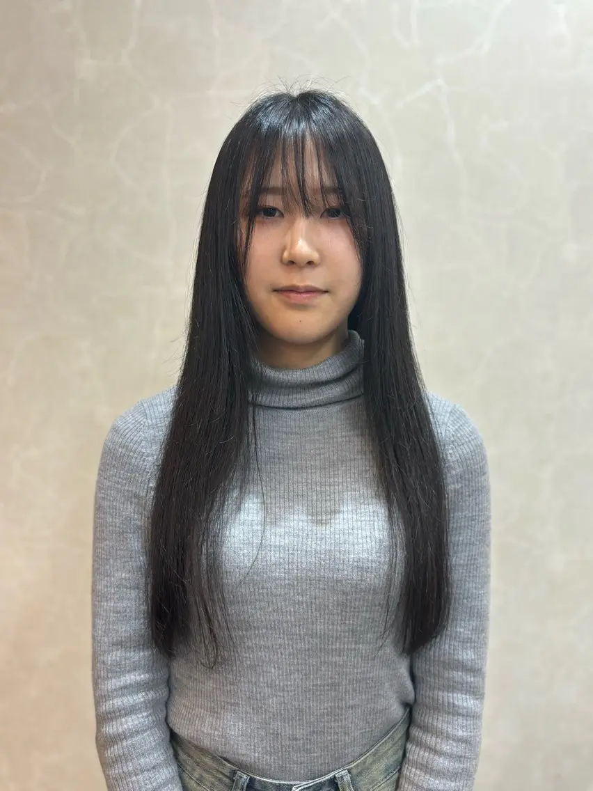 ロング パーマ 縮毛矯正 酸性ストレート ストレートパーマ カットモデル募集中 murakamiのヘアスタイル