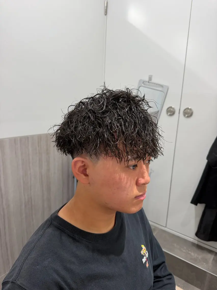 パーマ メンズ カット パーマ ヘアセット 個室サロンKAITO メンズ特化美容師のヘアスタイル