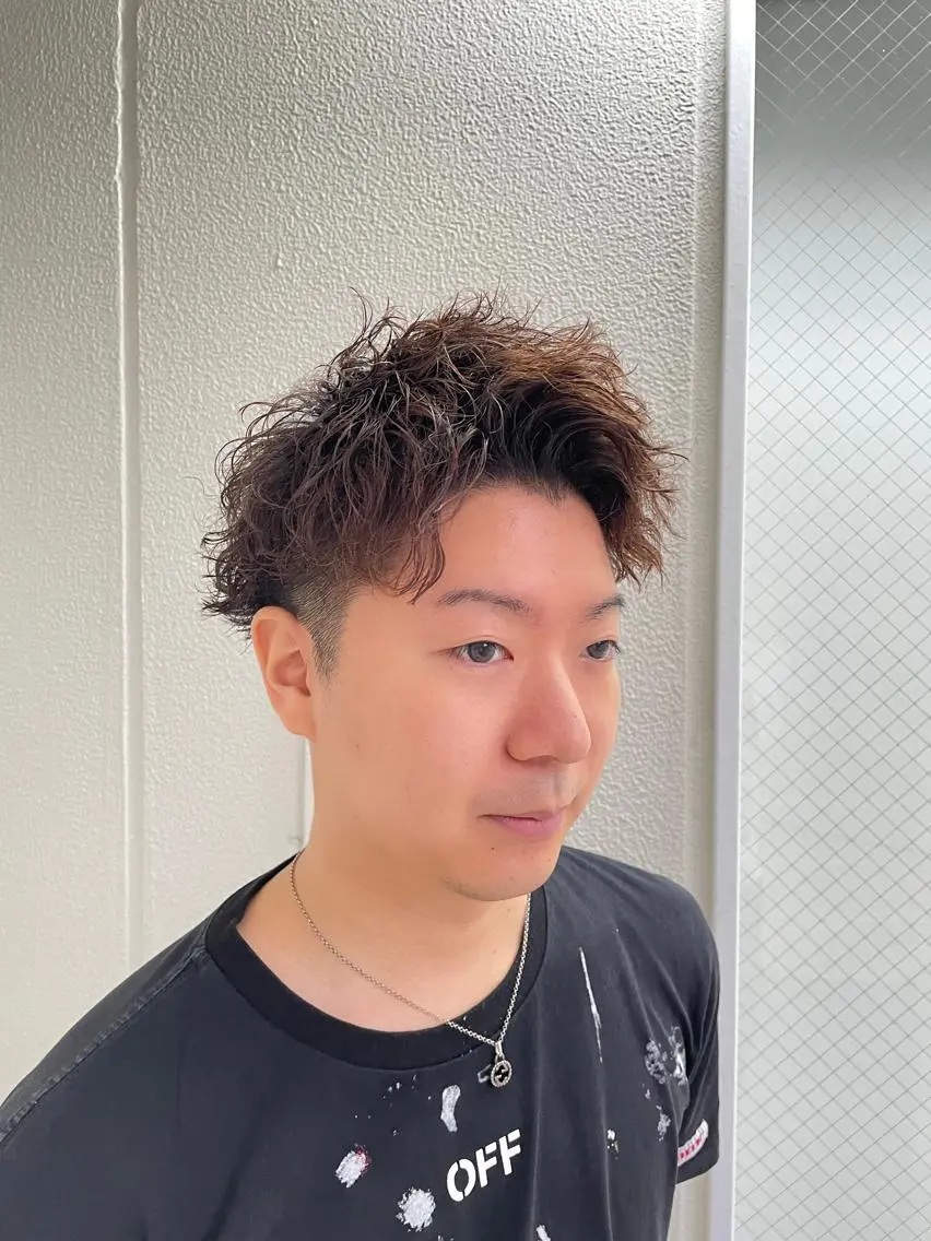 💈ツイスパ波巻きはこれ💈メンズカットハードパーマ💈ケアクリームパーマ+カット+シャンプートリートメントの写真