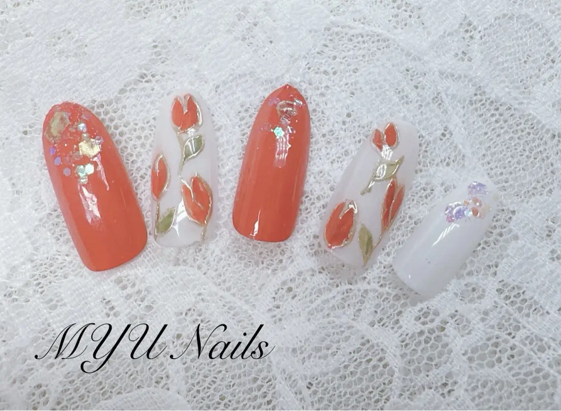 ネイル ジェルネイル 持ち込み ニュアンスネイル ワンカラーネイル パラジェル ニュアンスネイル🌈 MYU Nailsのネイルデザイン
