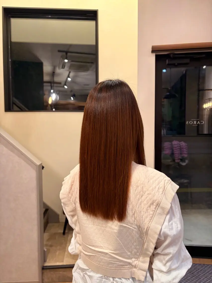 セミロング カット 縮毛矯正 安倍 辰哉のヘアスタイル