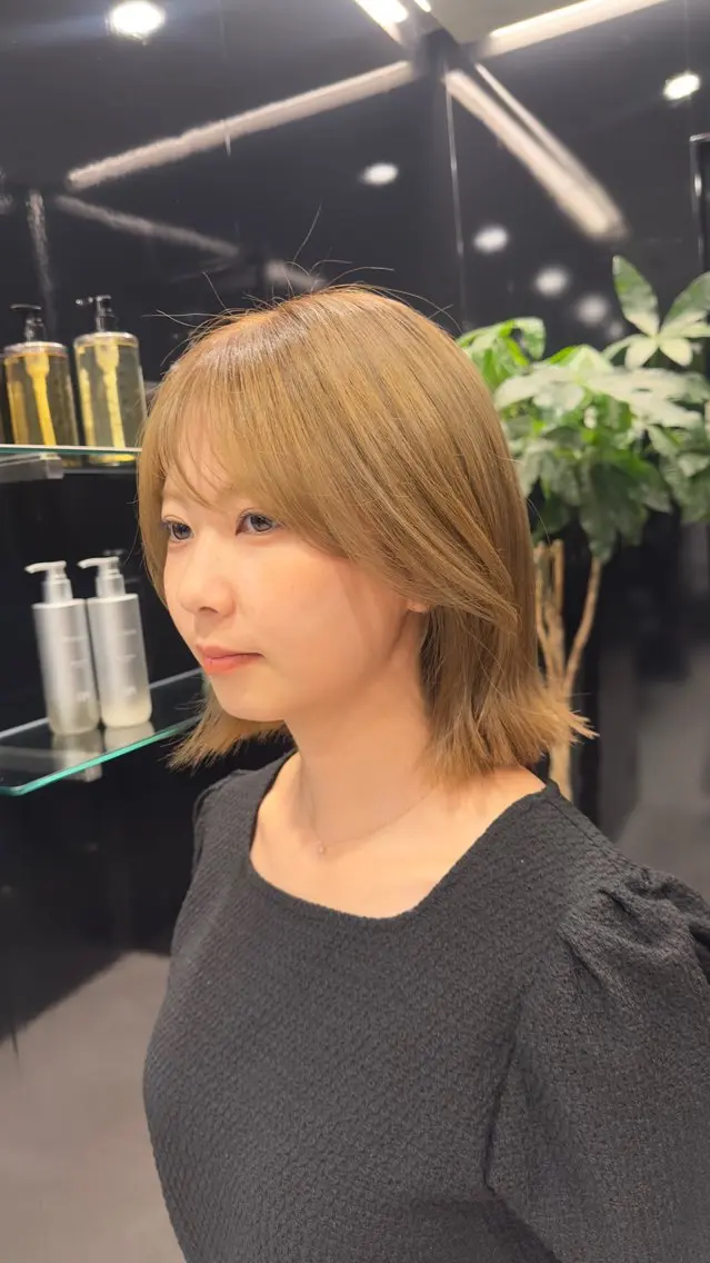 ミディアム カラー 小北 つつみ/生えグセ改善のヘアスタイル