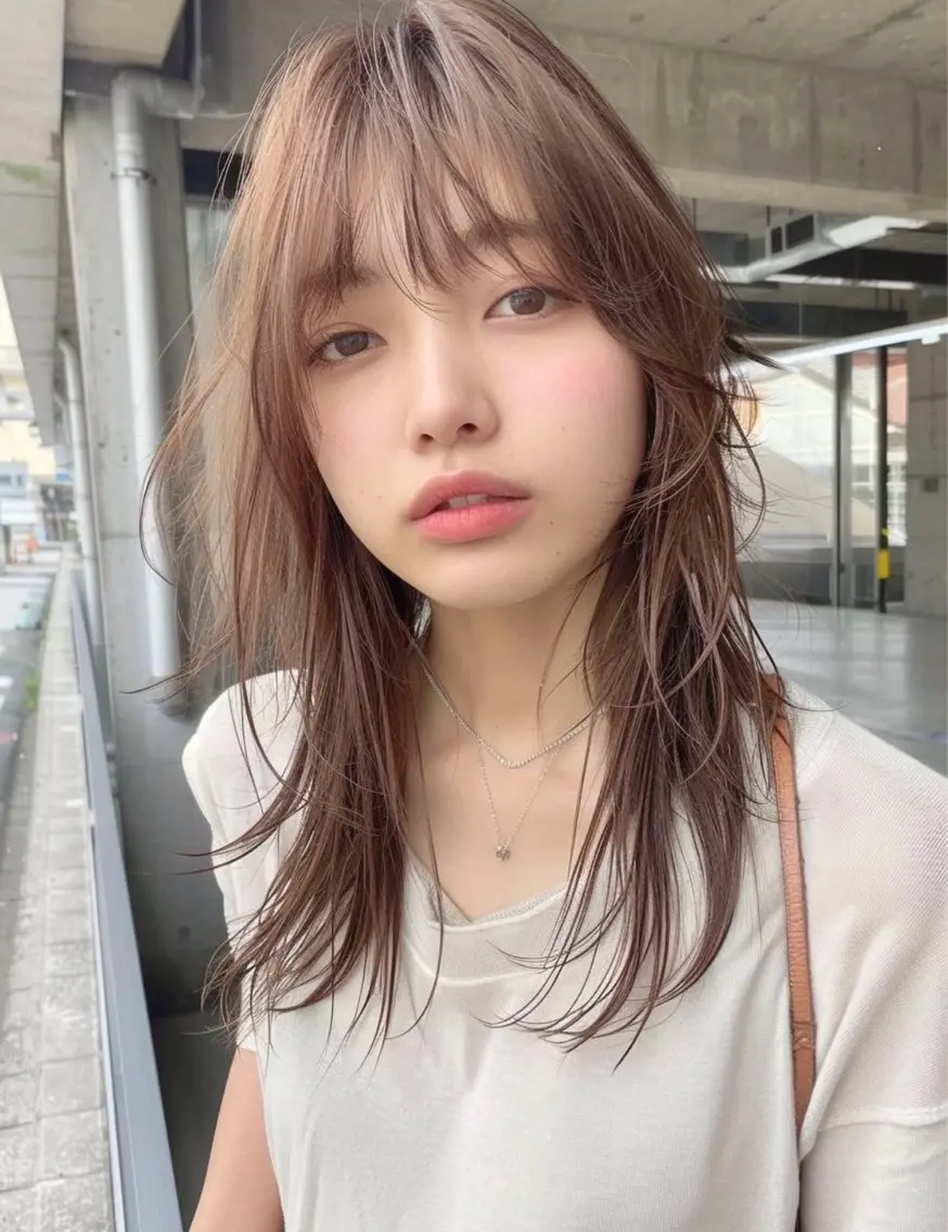 ロング カラー 透明感カラー レイヤーカット トリートメント カット ヘアカラー トリートメント 🌿透明感カラー カット/ナツミのヘアスタイル