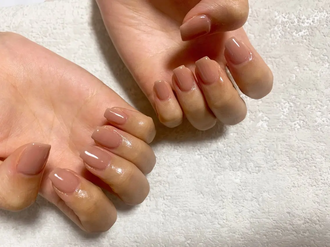 ネイル ジェルネイル 韓国ネイル メンズネイル ワンカラーネイル パラジェル kiki nail たまプラーザのネイルデザイン