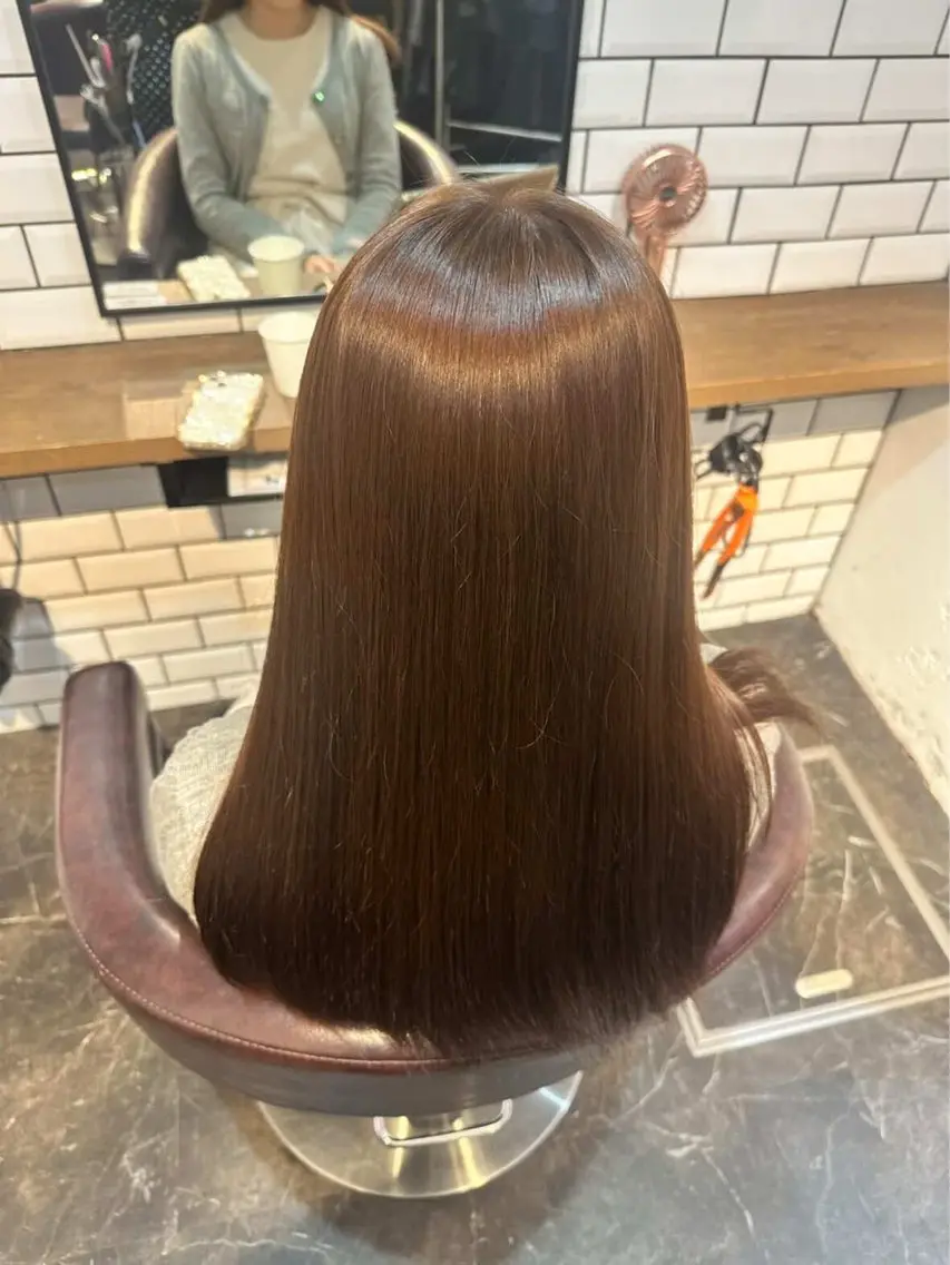 ロング カラー 小船 柚月のヘアスタイル