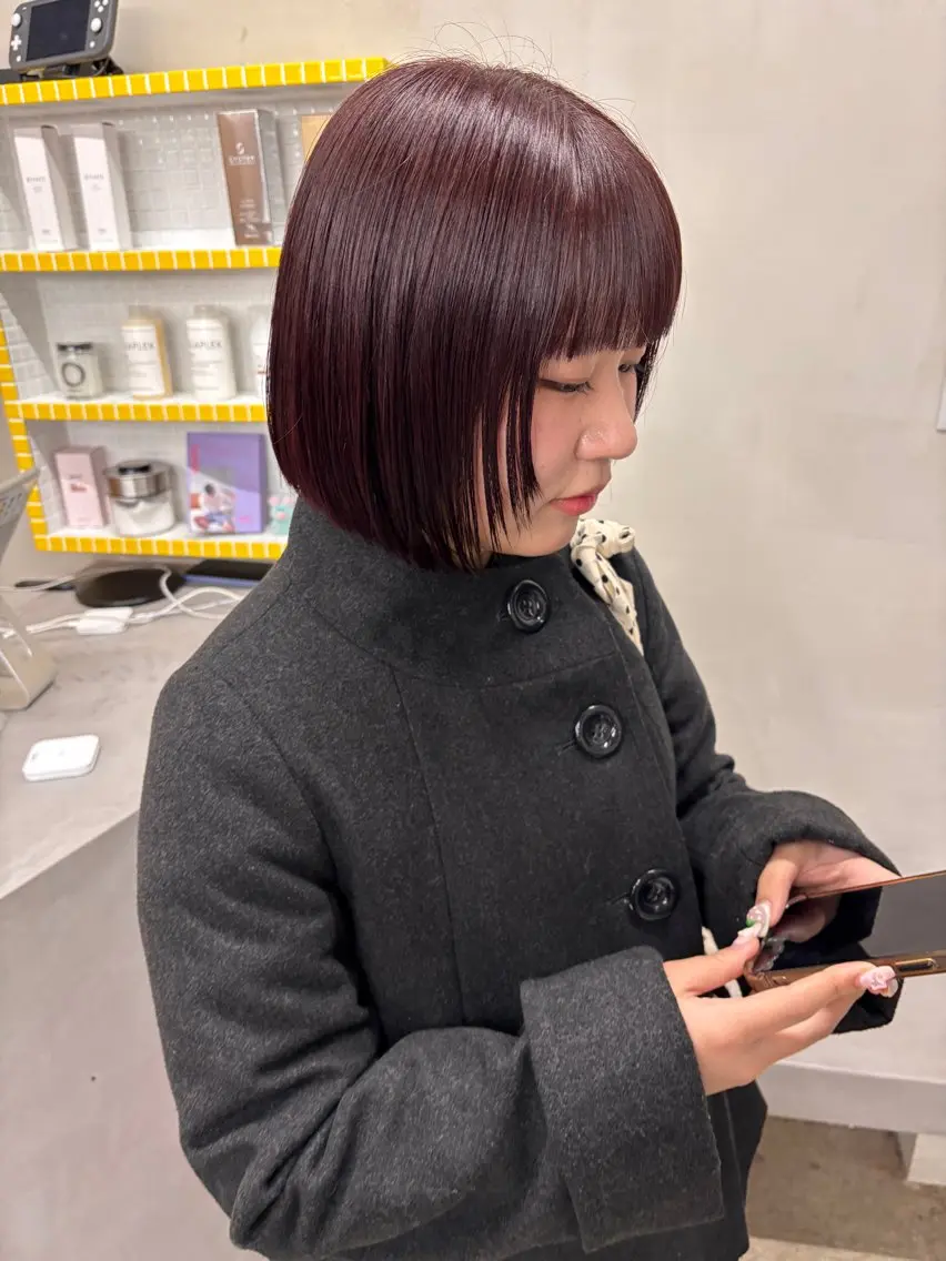 ショート カラー ボルドーカラー レッドカラー yuuna/ ハッシュカット🎀のヘアスタイル