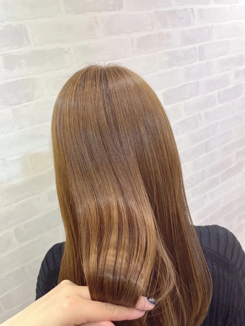 ロング 縮毛矯正 大澤 唯のヘアスタイル