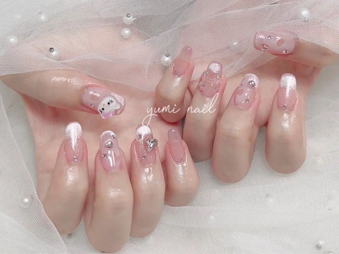 ネイル 𝐲𝐮𝐦𝐢🎀 長さ出しデザイン専門のネイルデザイン