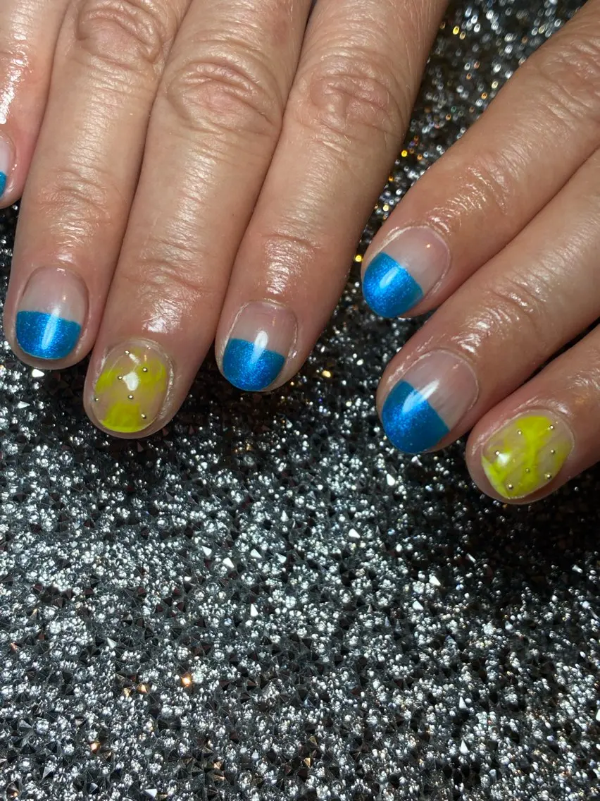 ネイル フレンチネイル 大理石ネイル(マーブル) ハンドネイル door nailのネイルデザイン