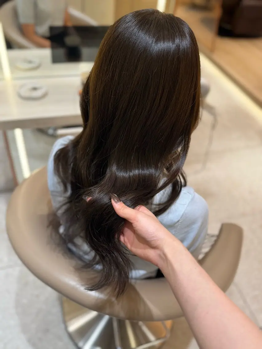 ロング ヘアカラー トリートメント ヘッドスパ ヘアセット ホノカ🫧 モデル募集のヘアスタイル