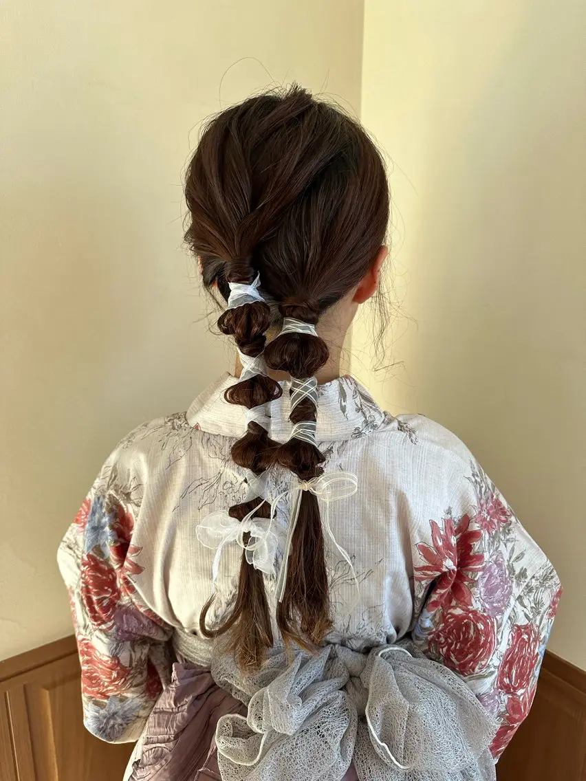 ヘアアレンジ 浴衣 永田 彩華のヘアスタイル