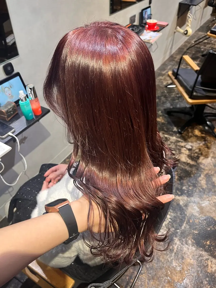 カラー ベージュカラー ブリーチ ダブルカラー ブリーチなしカラー ピンクカラー 透明感カラー/パーマ 🌀アオノのヘアスタイル