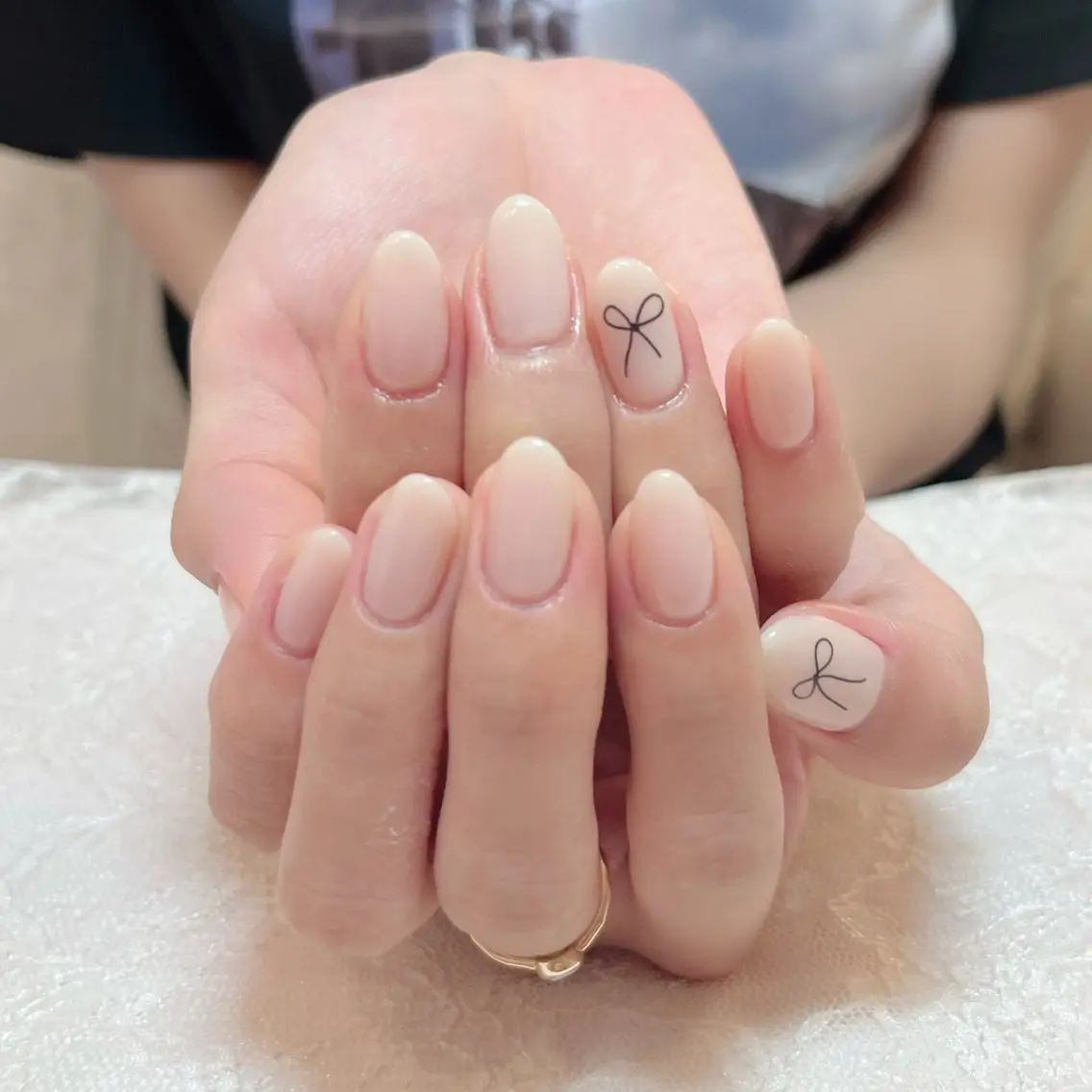 ネイル リボン ハンドネイル aoi nailのネイルデザイン
