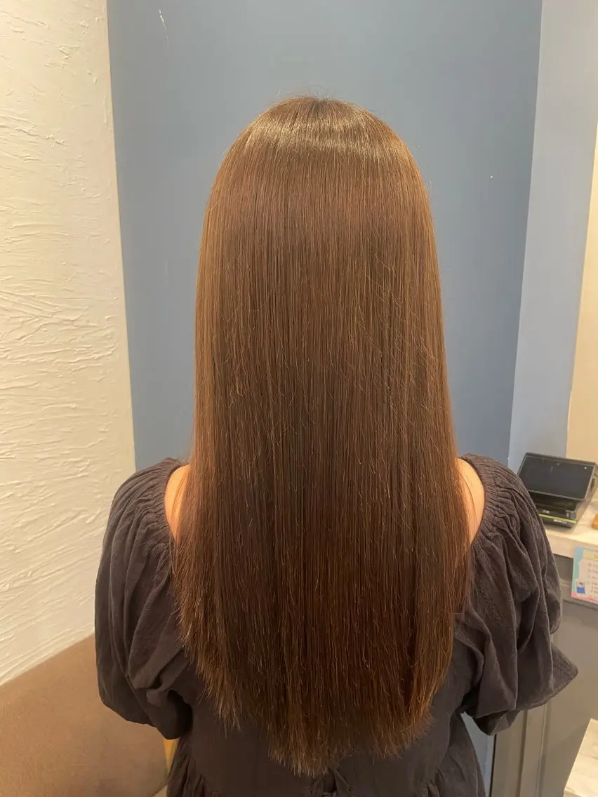 ロング カラー ブラウンカラー オリーブブラウン noda komiのヘアスタイル