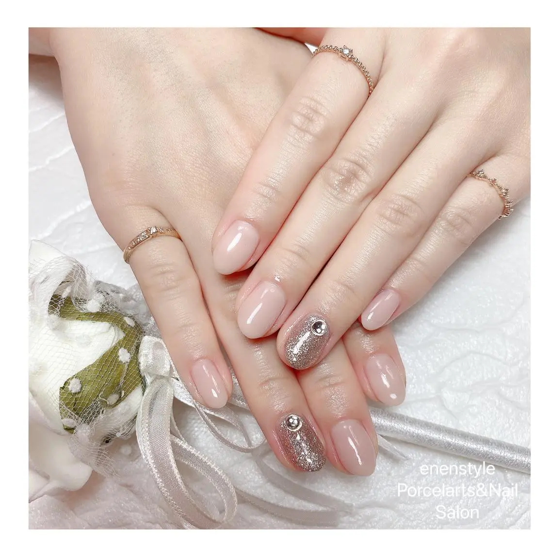 ミディアム ネイル 🐾enen style 🐾のネイルデザイン