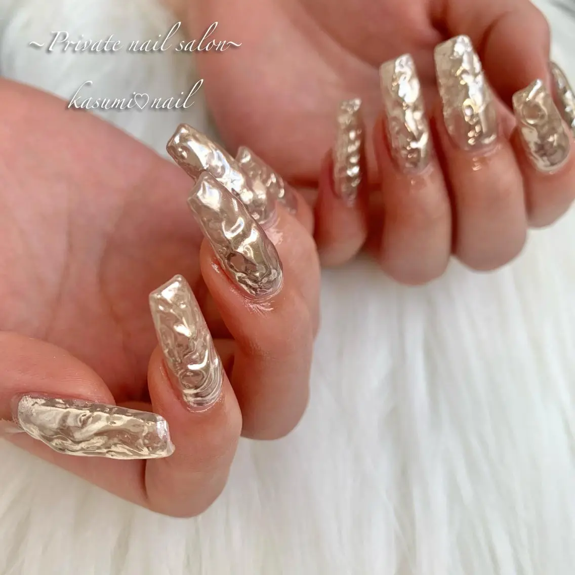 ネイル アートネイル ラメ(グリッター) マグネットネイル ミラーネイル 持ち込み KASUMI♡ Nailのネイルデザイン