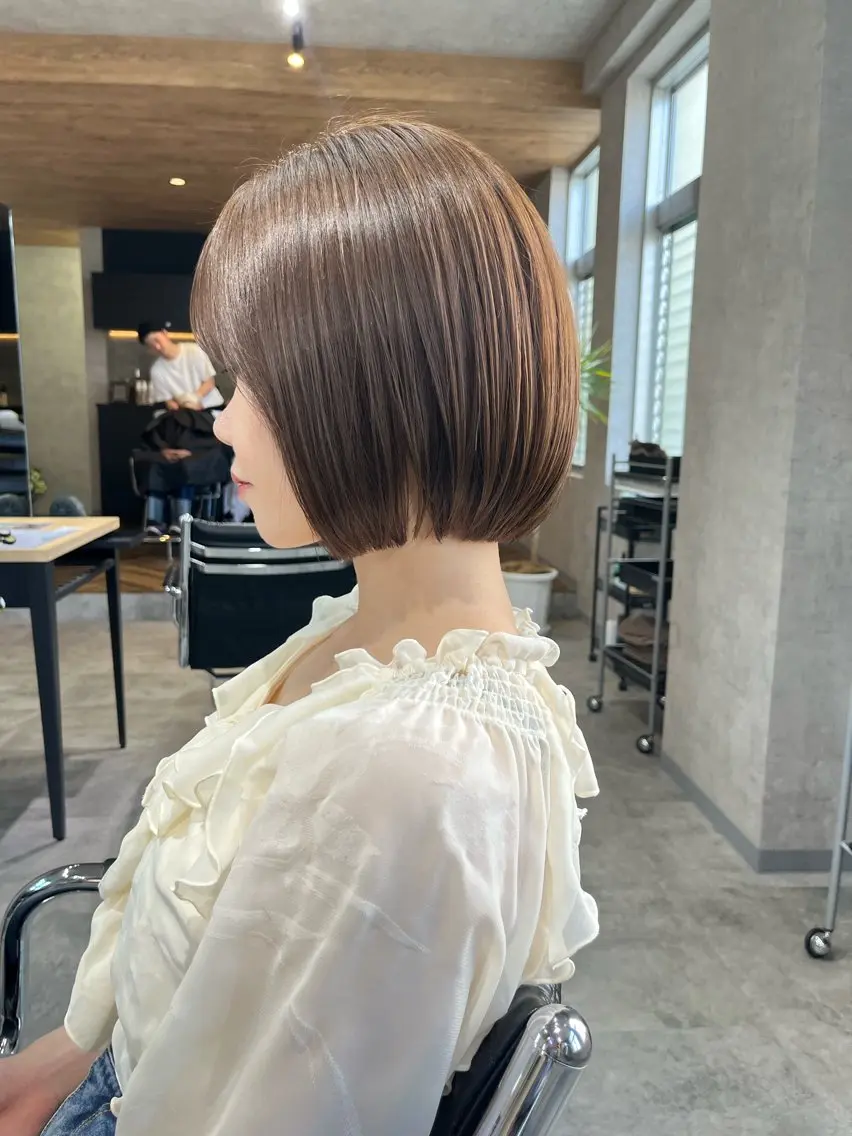 ショート カット 縮毛矯正 ボブ×縮毛矯正 ryotaのヘアスタイル