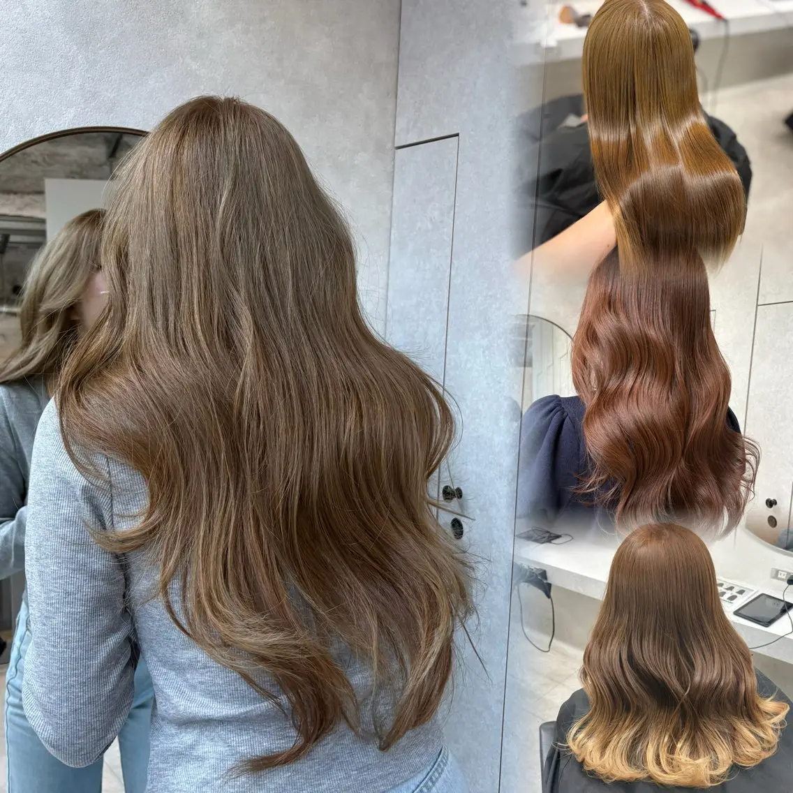 ロング カラー ブリーチ 透明感カラー ダブルカラー ブリーチなしカラー ヘアカラー ブリーチなしダブル 🪄🎀RIOのヘアスタイル