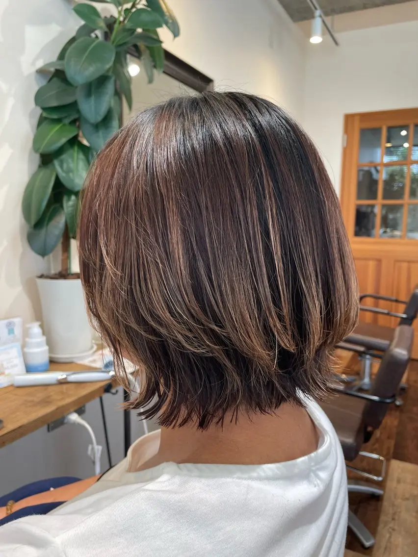 ミディアム 鈴木 彩花のヘアスタイル