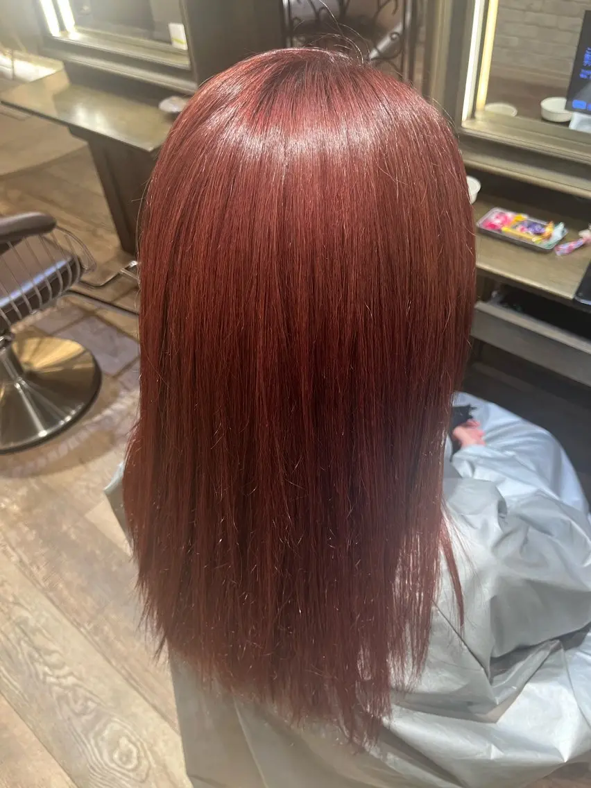 カラー レッドカラー 目黒隼之介/ メンズ0円モデル募集のヘアスタイル