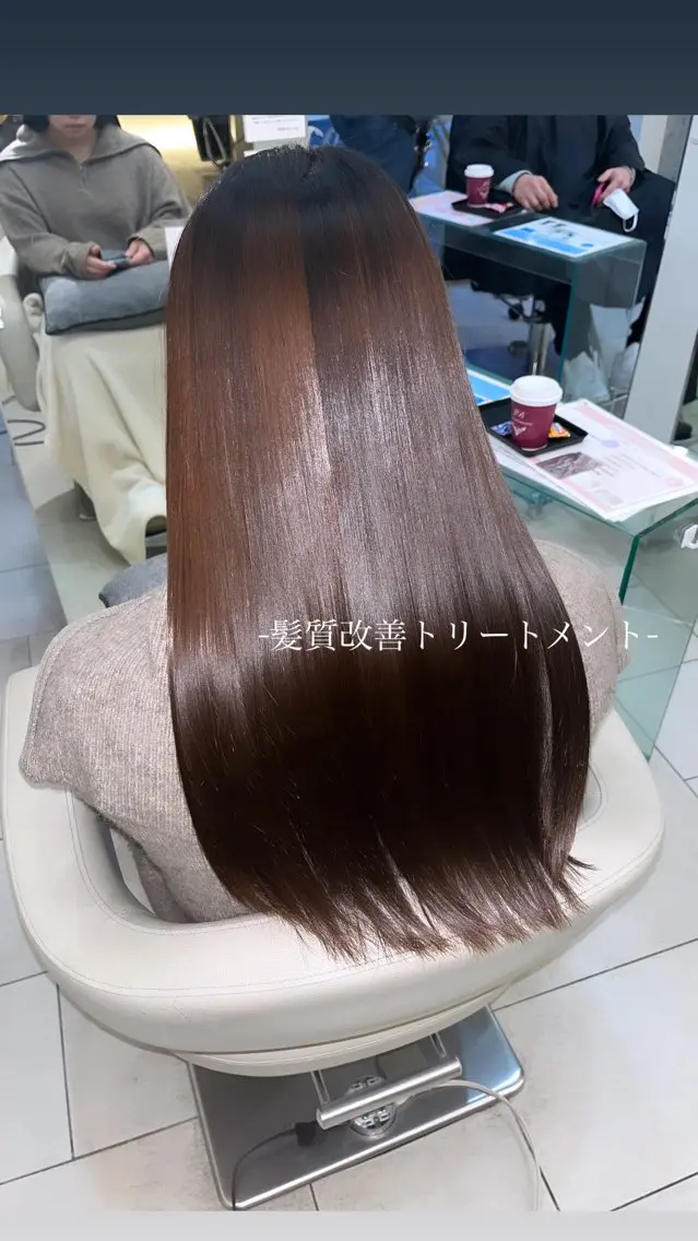 ロング トリートメント 似合わせカット暖色 カラーhiyonaのヘアスタイル