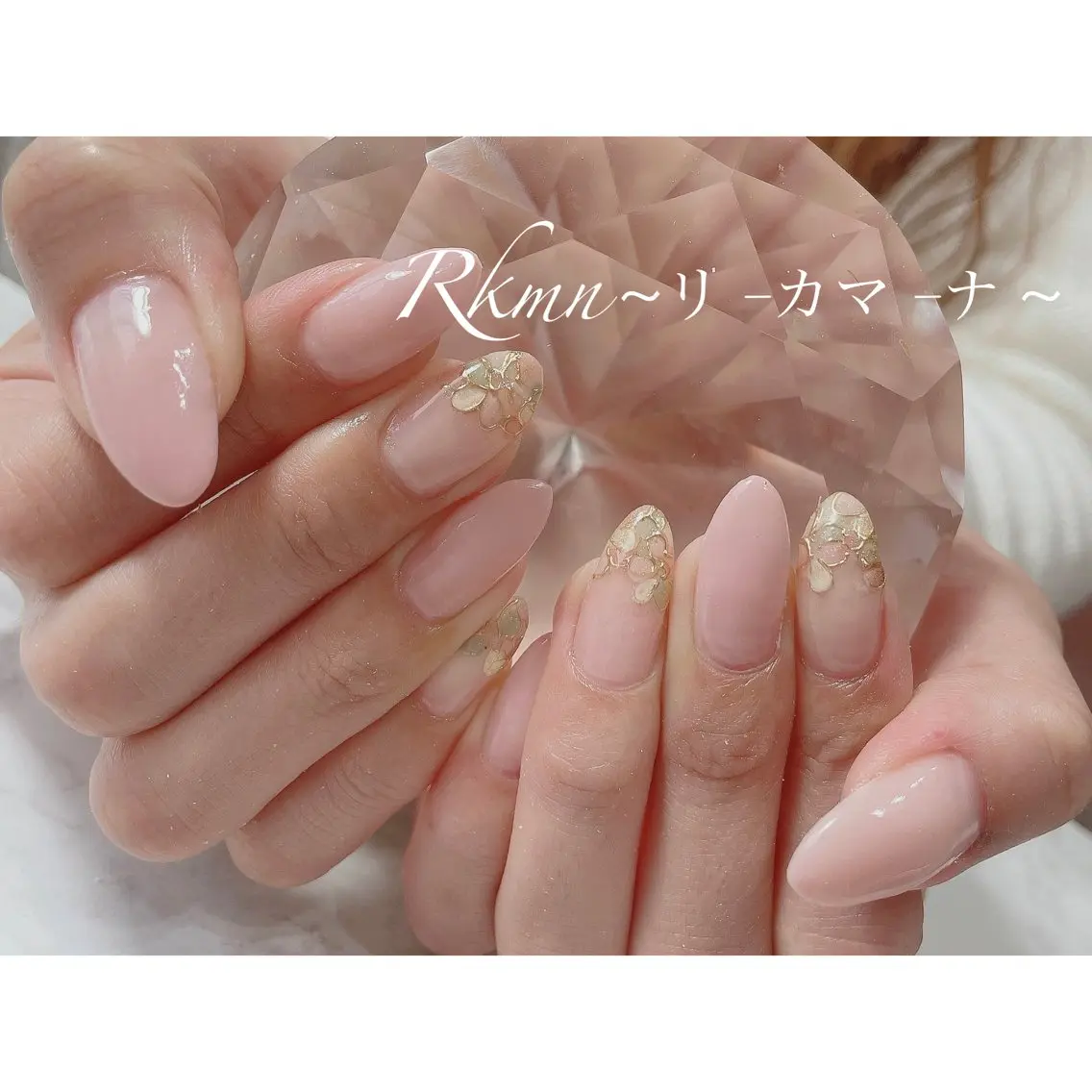 ネイル アートネイル フラワーネイル ミラーネイル パステルネイル ピンク ハンドネイル フットネイル ハンドケア Rkmn ~リ-カマ-ナ~のネイルデザイン