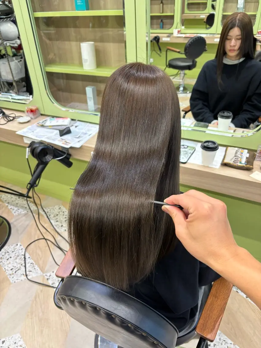 ロング パーマ 髪質改善 縮毛矯正 トリートメント ストレートパーマ 縮毛矯正 トリートメント 朝が楽になる髪質改善 /美髪矯正/KOHのヘアスタイル