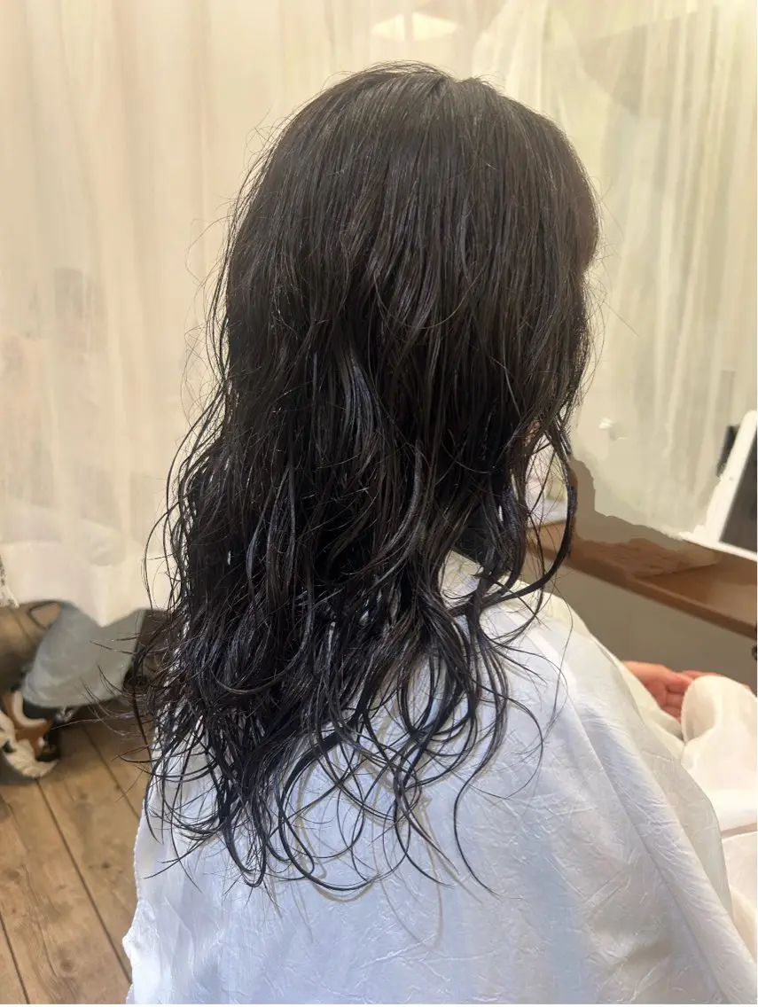 ミディアム ミディアムパーマ カット パーマ 艶カラー /Chitose🎀のヘアスタイル