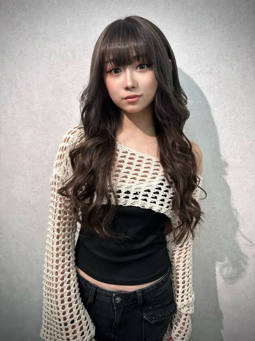 ロング カラー 永田 雄真のヘアスタイル
