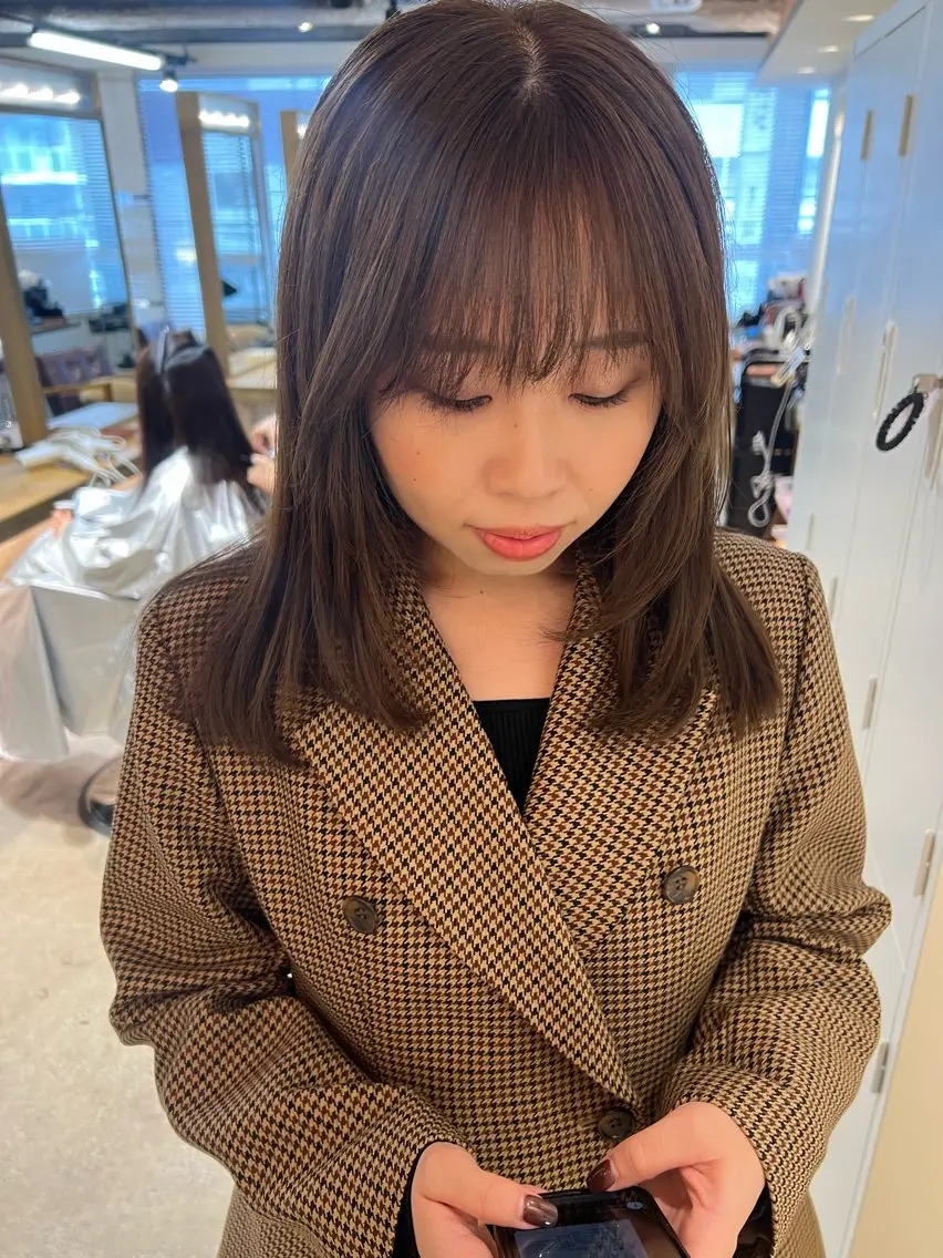 ミディアム ヘアカラー トリートメント ✴︎まえた さやか✴︎のヘアスタイル