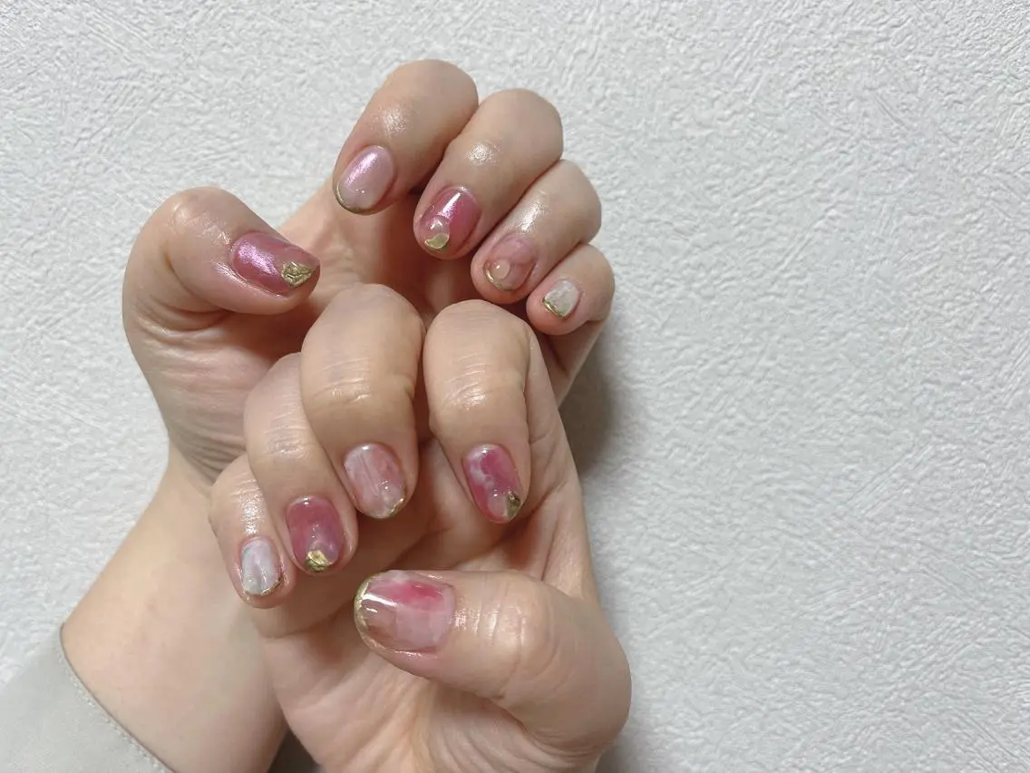 ショート ネイル ハンドネイル Air's nailのネイルデザイン