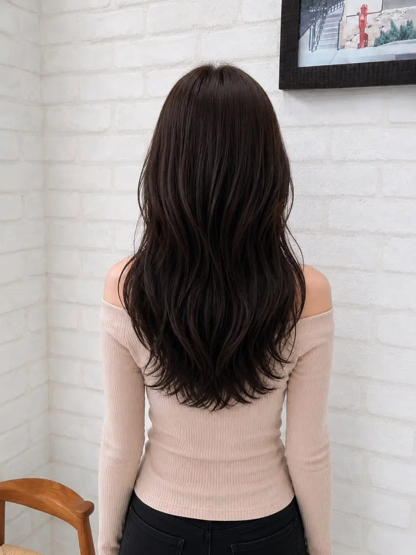 セミロング カラー 顔周りカット ヨシンモリ 韓国風ヘア レイヤーカット 小顔カット カット ヘアカラー 【韓国風特化】 池田一之のヘアスタイル