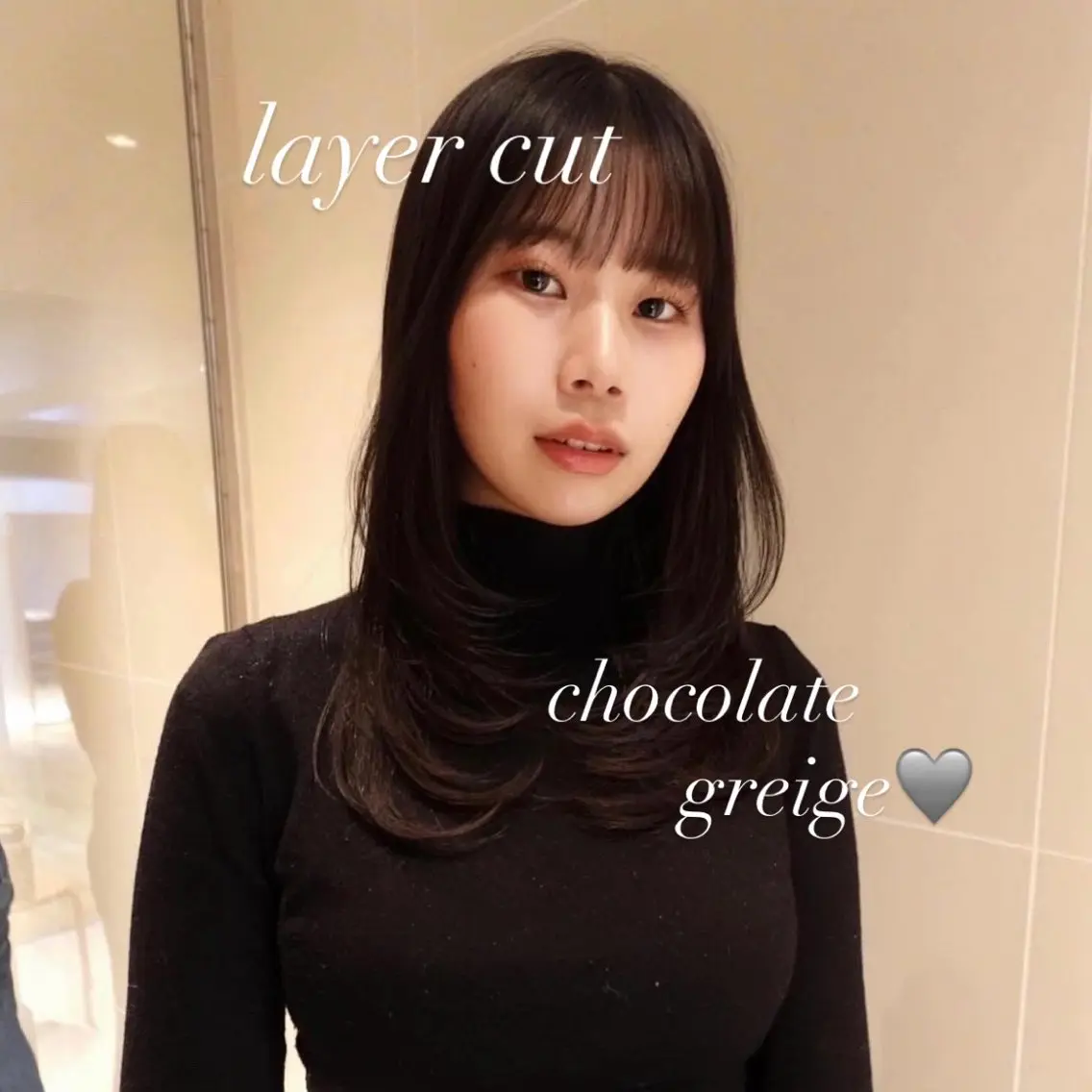 セミロング カラー レイヤーカット カット ヘアカラー トリートメント 🎀ロングカット/ 艶カラー🩰rioのヘアスタイル