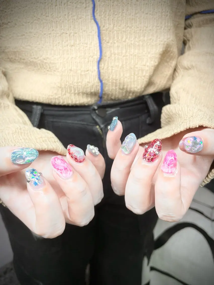 ネイル アートネイル シンプルネイル ハンドネイル posa nail モエミのネイルデザイン