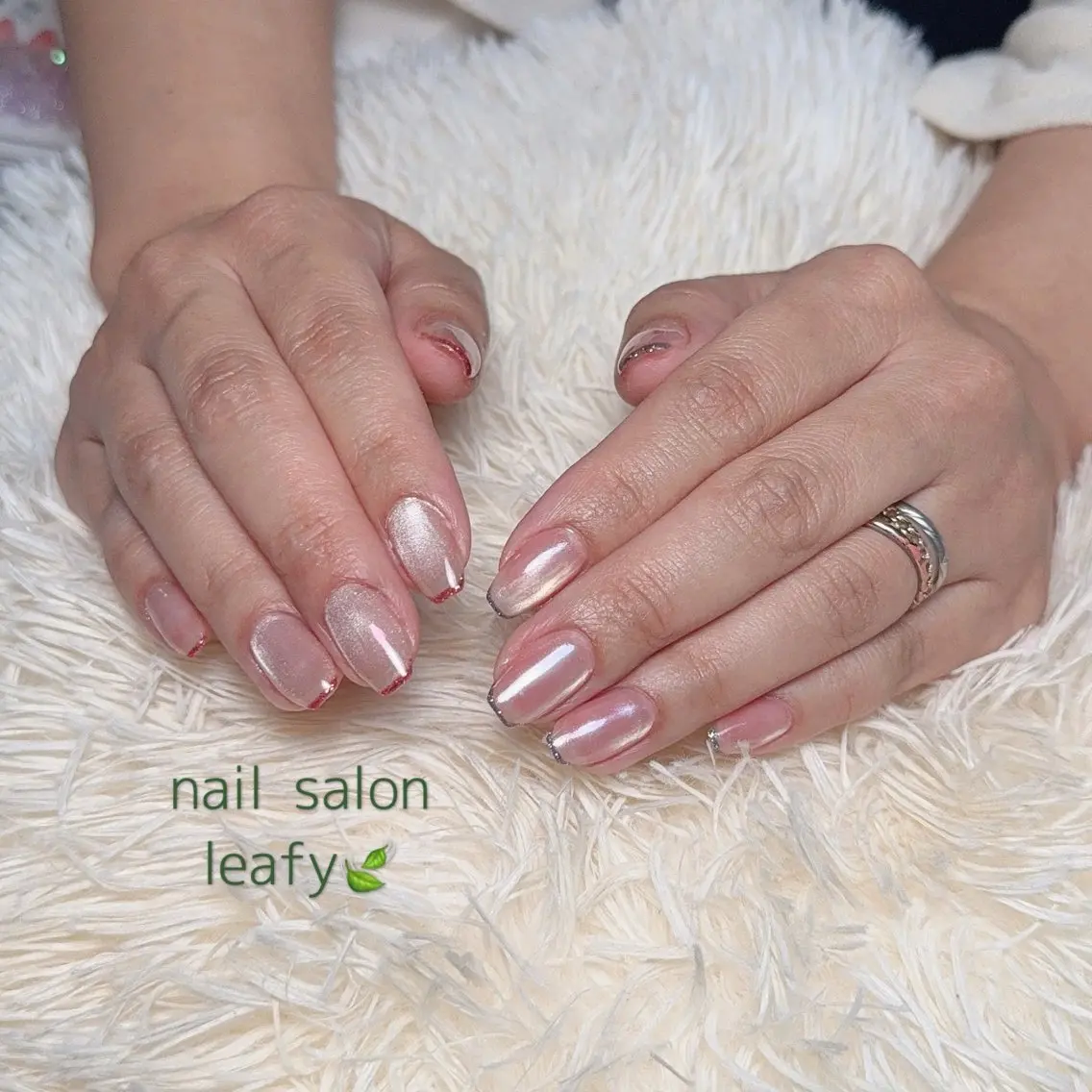 ネイル アートネイル フレンチネイル シンプルネイル ネイルサロン leafyのネイルデザイン