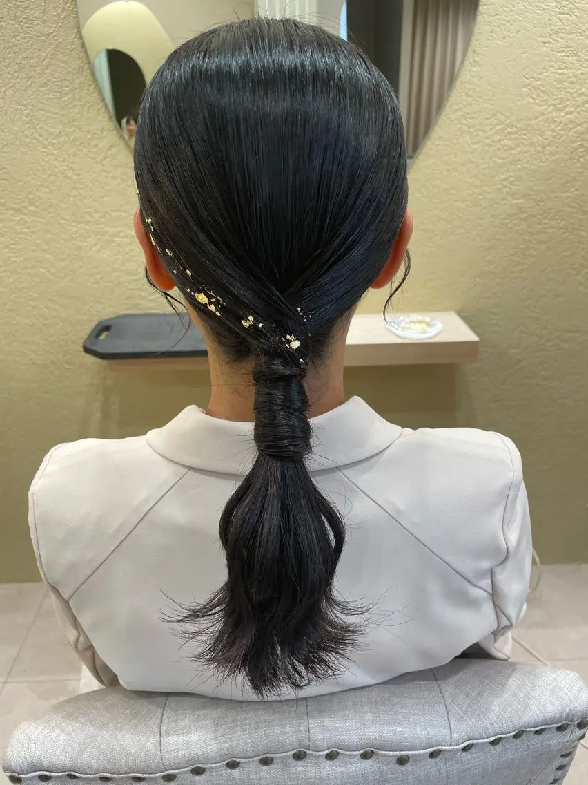 ロング ヘアアレンジ ヘアセット ユ ミのヘアスタイル