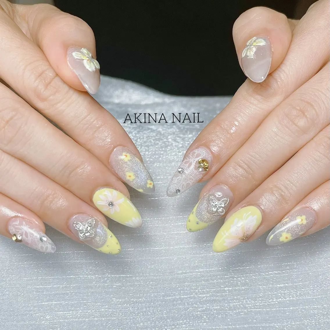 ネイル キラキラネイル 韓国ネイル マグネットネイル ミラーネイル ニュアンスネイル ハンドネイル Akina Nailのネイルデザイン
