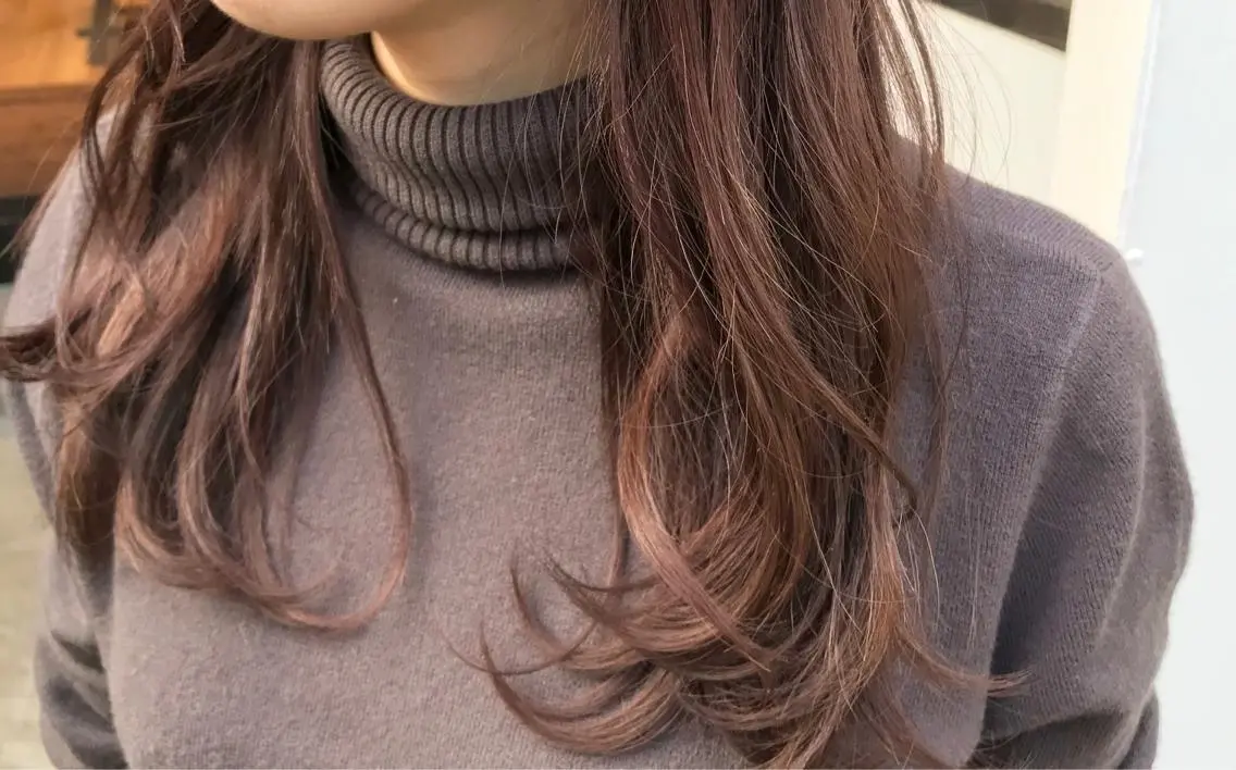 セミロング カラー ベージュカラー ピンクカラー ピンクベージュ Satsuki ✂︎♡のヘアスタイル