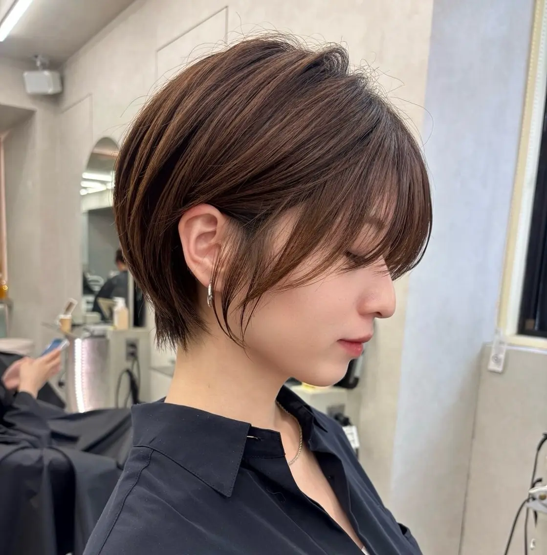 ショート ショートヘア 縮毛矯正 《髪質改善✖️レイヤ ー🩶》ナオヤのヘアスタイル