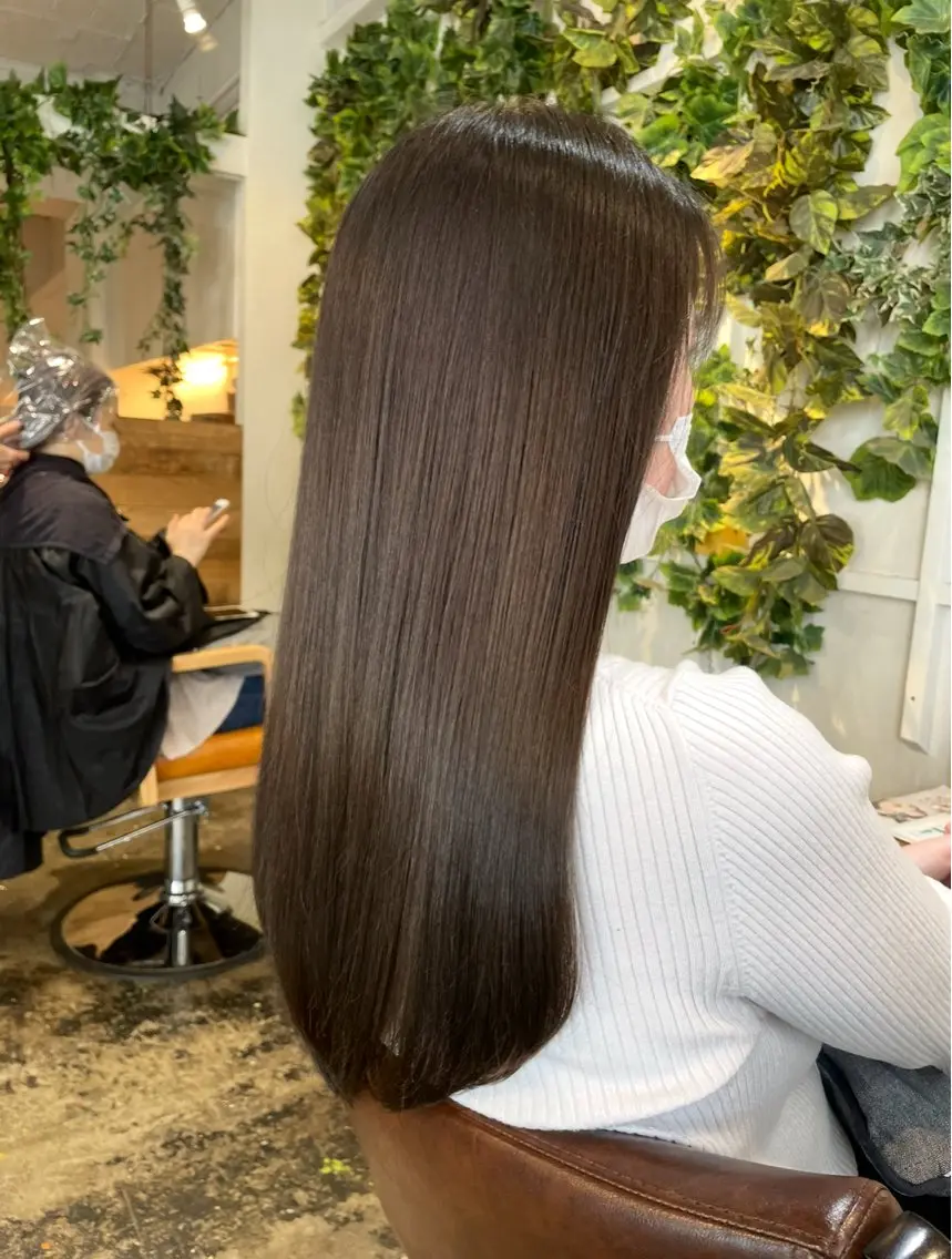 ロング ボブ 髪質改善 トリートメント 酸性ストレート 酸熱トリートメント カット トリートメント 野村直希 NAOKIのヘアスタイル