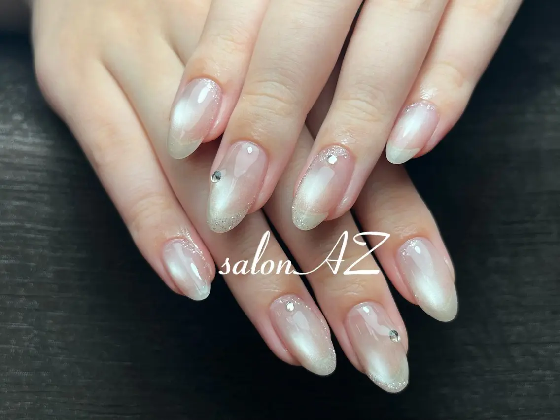 ネイル アートネイル 長さ出し フットネイル フレンチネイル ジェルネイル salon AZのネイルデザイン