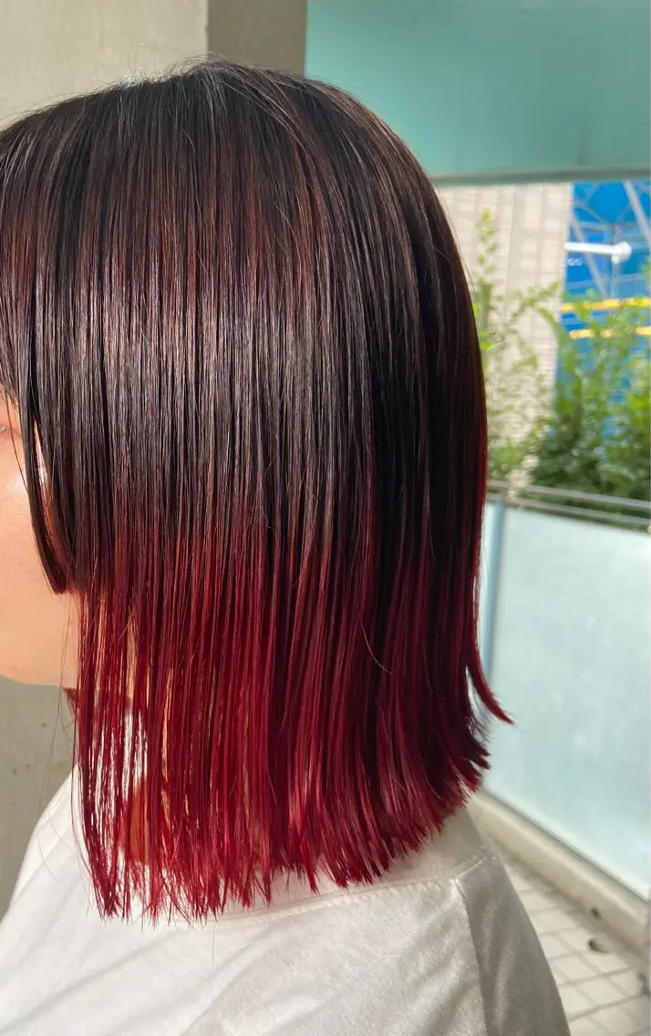 ミディアム カラー ヘアカラー 浅野 匠のヘアスタイル