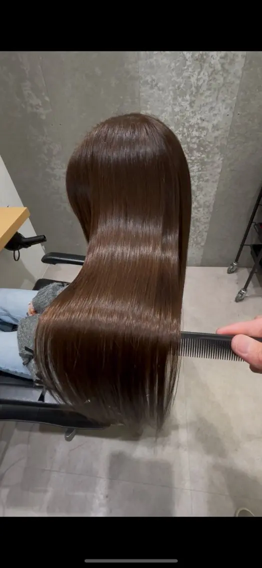 セミロング カラー アクアカラー ケアカラー 髪質改善 トリートメント カット ヘアカラー トリートメント 髪質改善ヘアケア 艶髪特化/上田のヘアスタイル