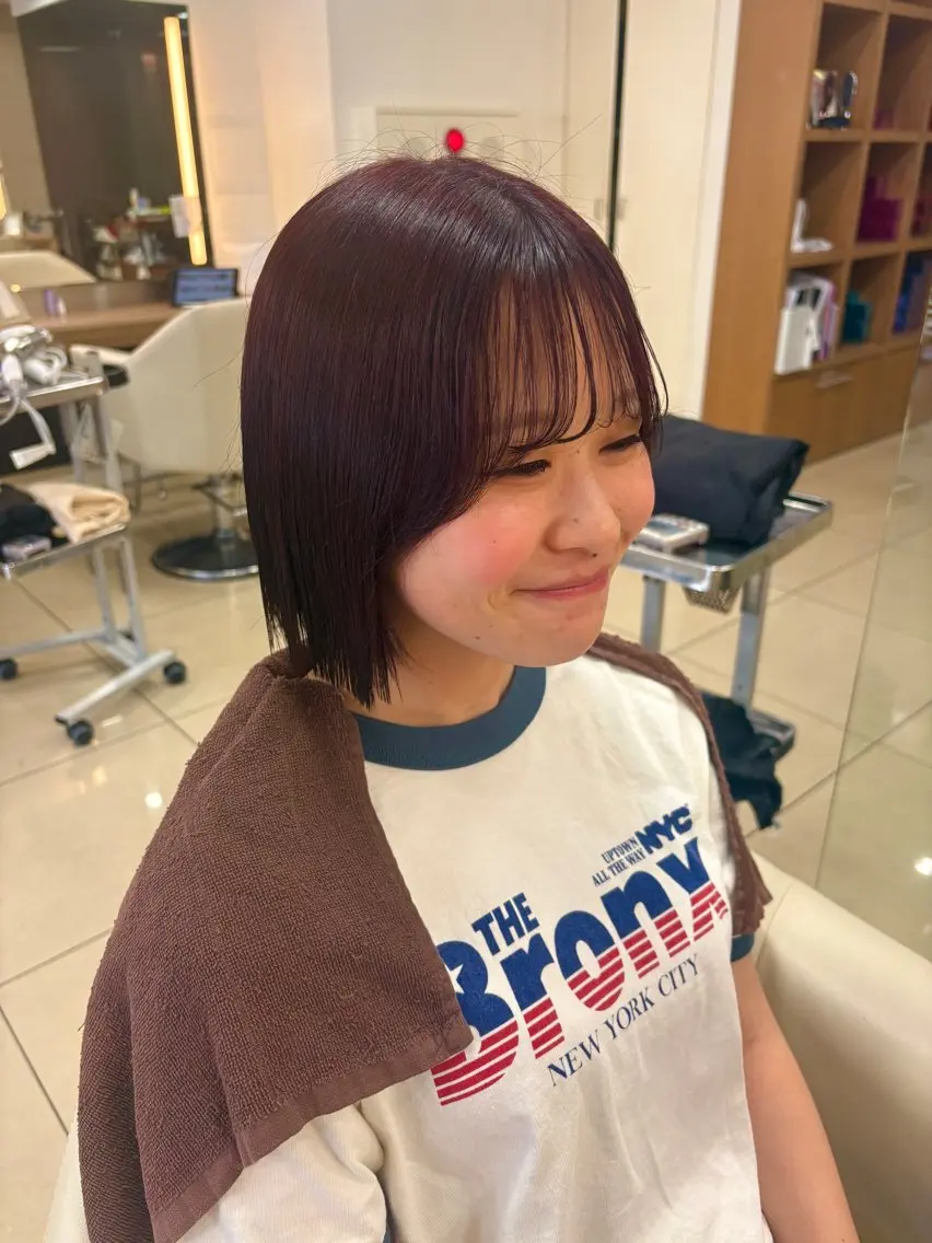 ショート カラー ツヤカラー/アレンジ /湘南/ハナメ‎🤍のヘアスタイル