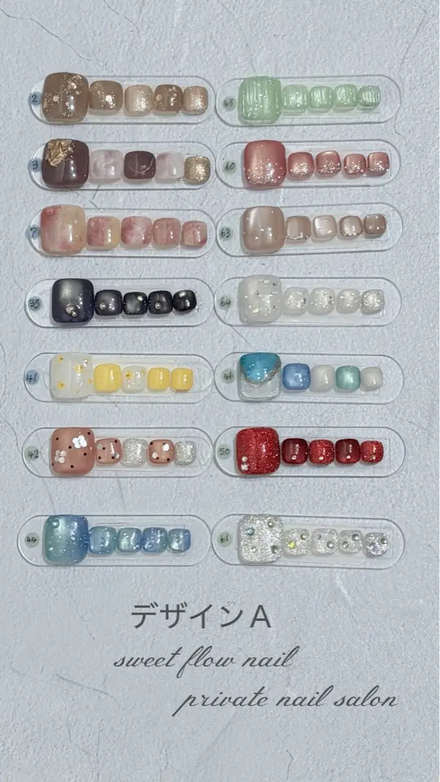 ネイル フットネイル sweet flow nailのネイルデザイン
