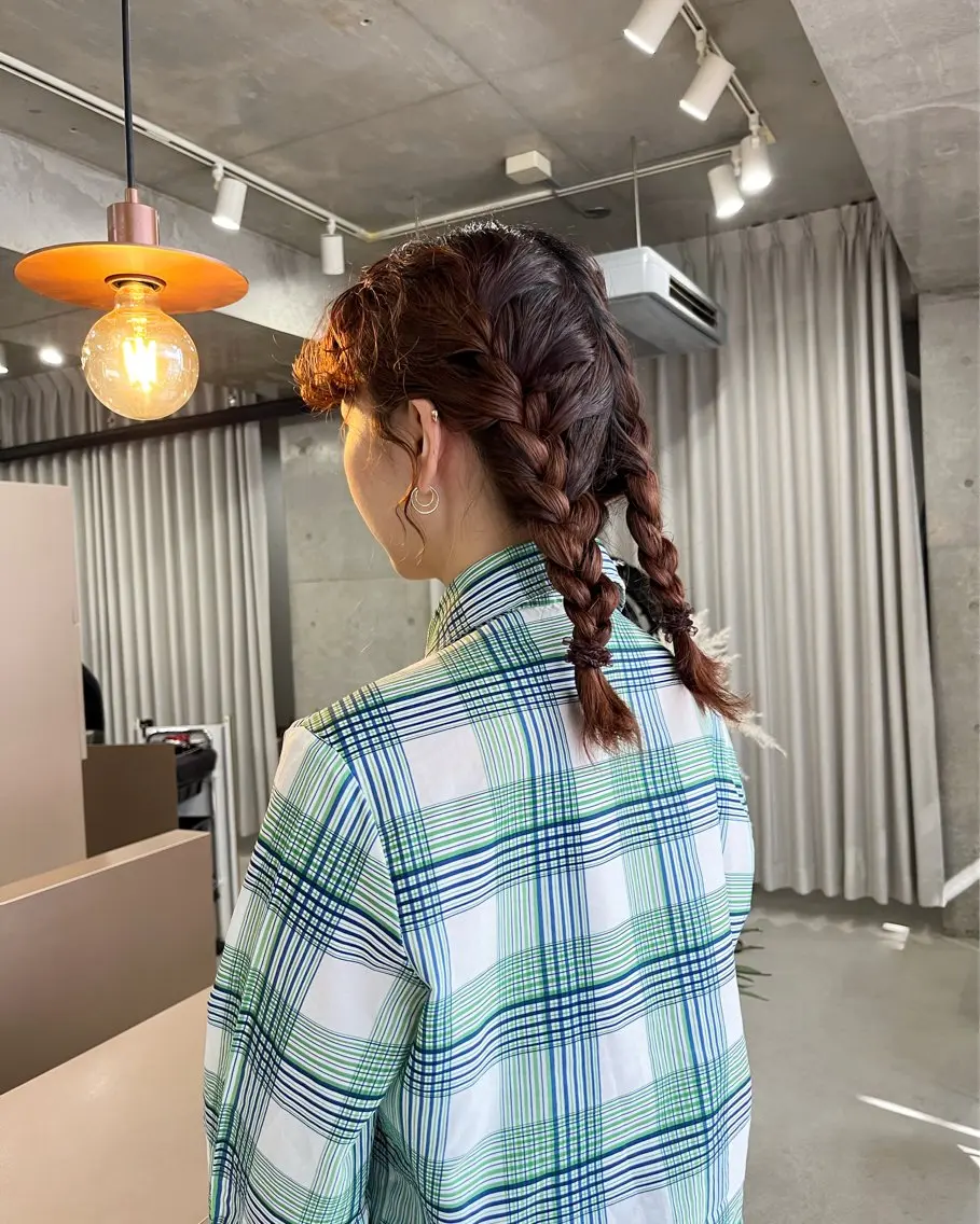ミディアム カラー パーマ カット 表参道🌿赤み消し カラー/チナツのヘアスタイル