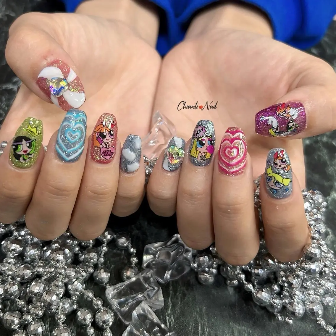 ネイル 長さ出し ロングネイル 持ち込み Chianti Nailのネイルデザイン