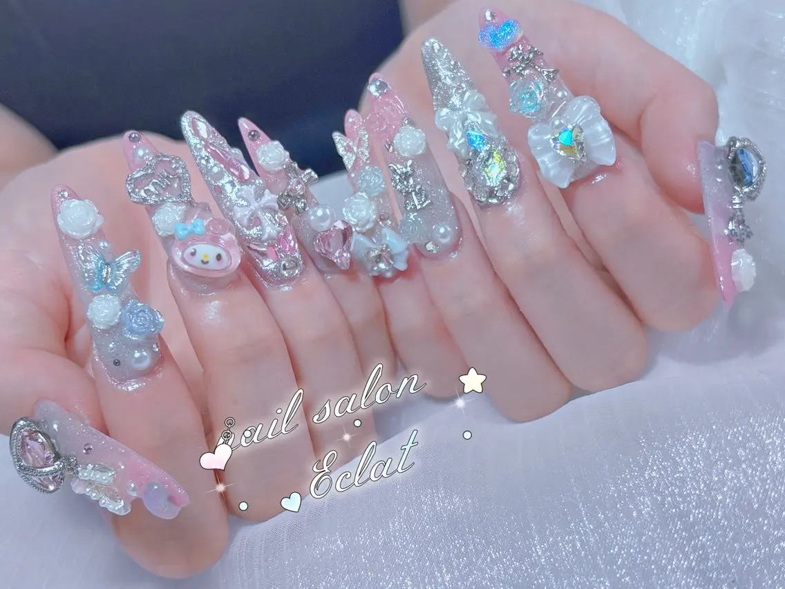 💗150分やり放題コース💗姫ネイル/地雷ネイル/持ち込み全部OK!❤️🔥 ゴージャス盛り放題!の写真