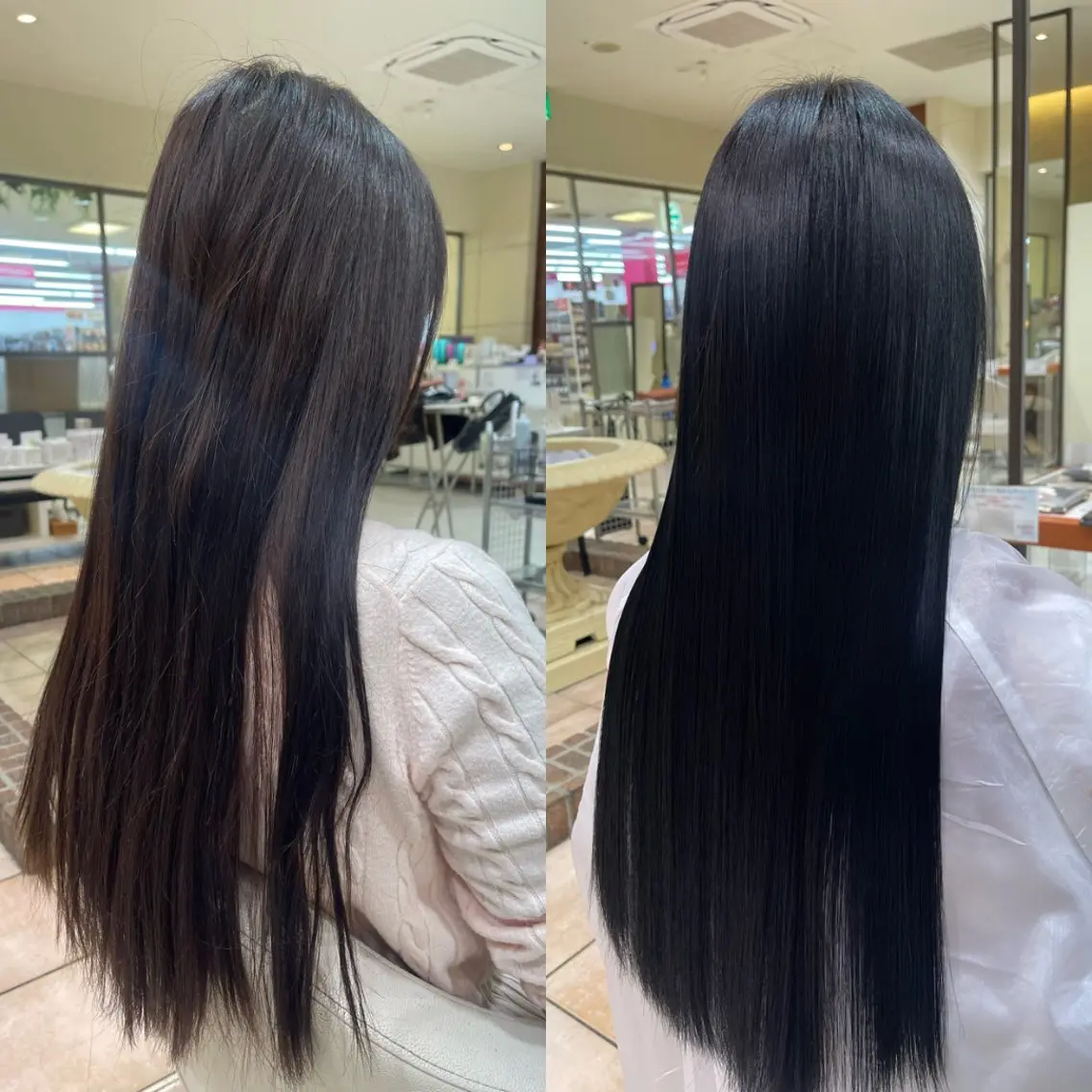 ロング カット 縮毛矯正 トリートメント カネヒラ リョウスケのヘアスタイル