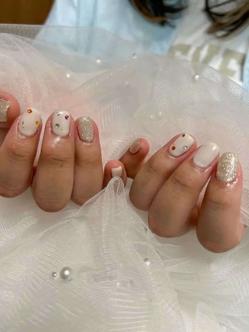 ネイル ジェルネイル ハート ニュアンスネイル パラジェル nail salon L.Nのネイルデザイン
